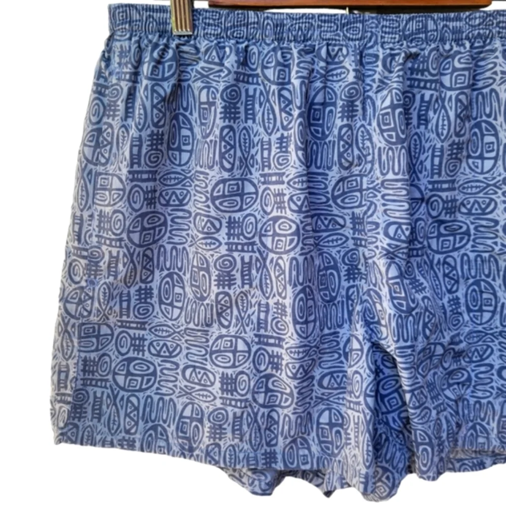Patagonia Vintage Baggie Swim Shorts Mud Paint Stone Blue Size XL